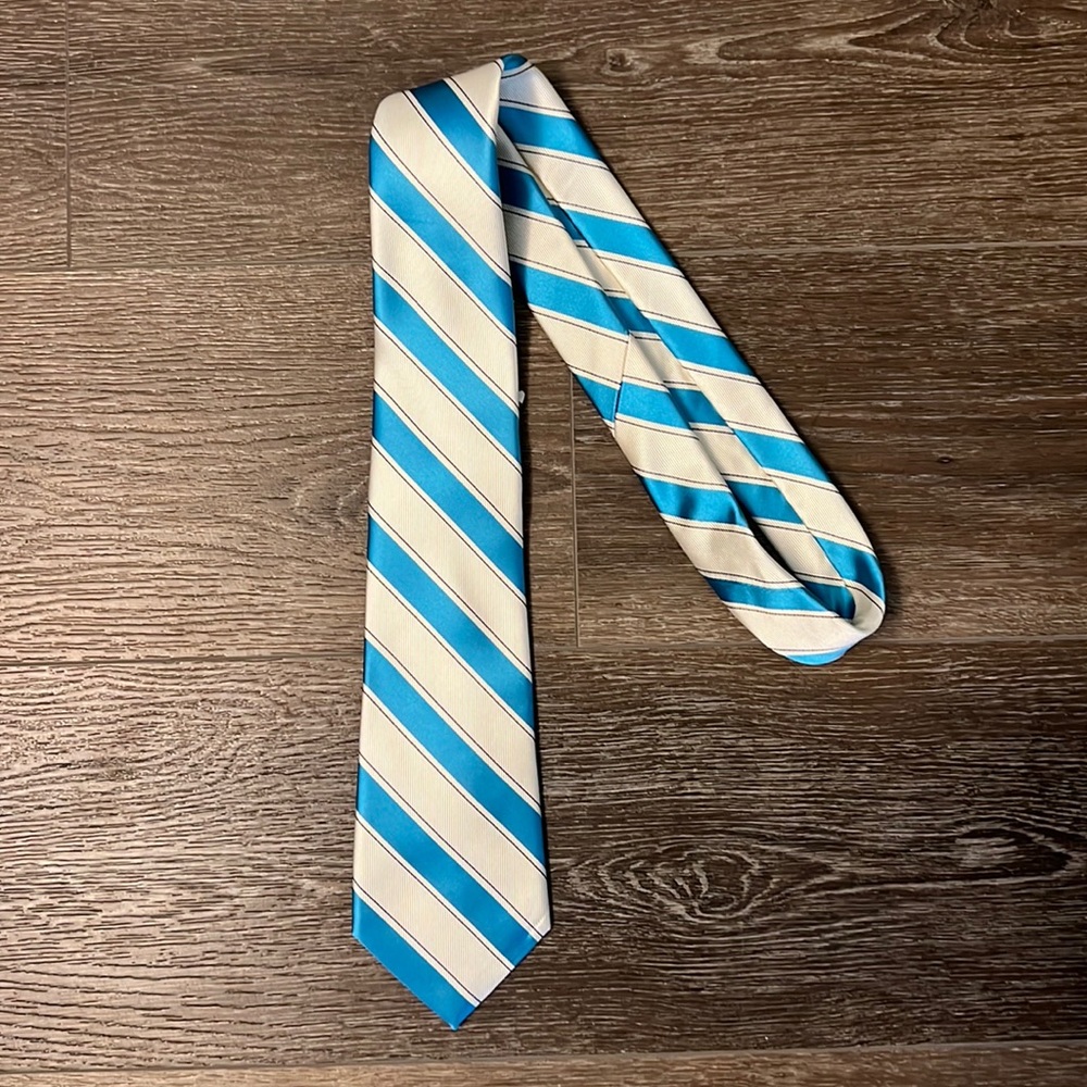 Express striped silk tie